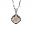 Silver Smoky Quartz/Diamond Necklace