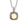 Silver Citrine/Diamond Necklace