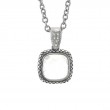 Silver White Topaz/Diamond Necklace