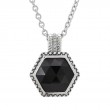 Silver Onxy/Diamond Necklace