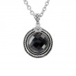 Silver Onxy/Diamond Necklace