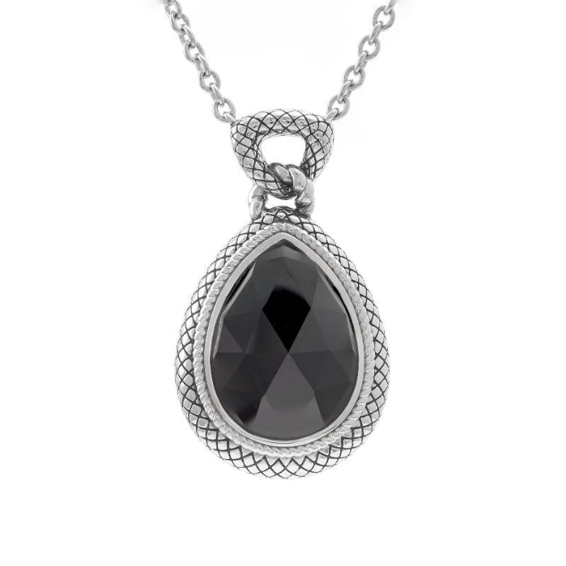 Silver Onyx Necklace (17