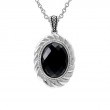 Silver Onyx Necklace (17