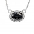 Silver Onyx Necklace (17