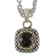 18K/Silv.07 Dia 8M Cush Garnet Pd