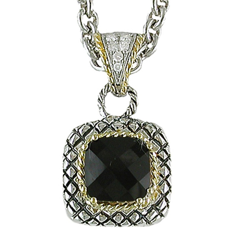 18K/Silv.07 Dia 8M Cush Sq Pd