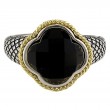 18K/Silver Onyx Ring