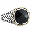 18K/Silver Onyx Ring