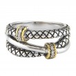 18K/Silver Diamond Ring