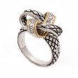 18K/Silver Diamond Ring
