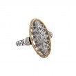18K/Silver Diamond Ring
