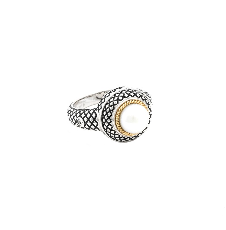 18K/Silver Pearl Ring