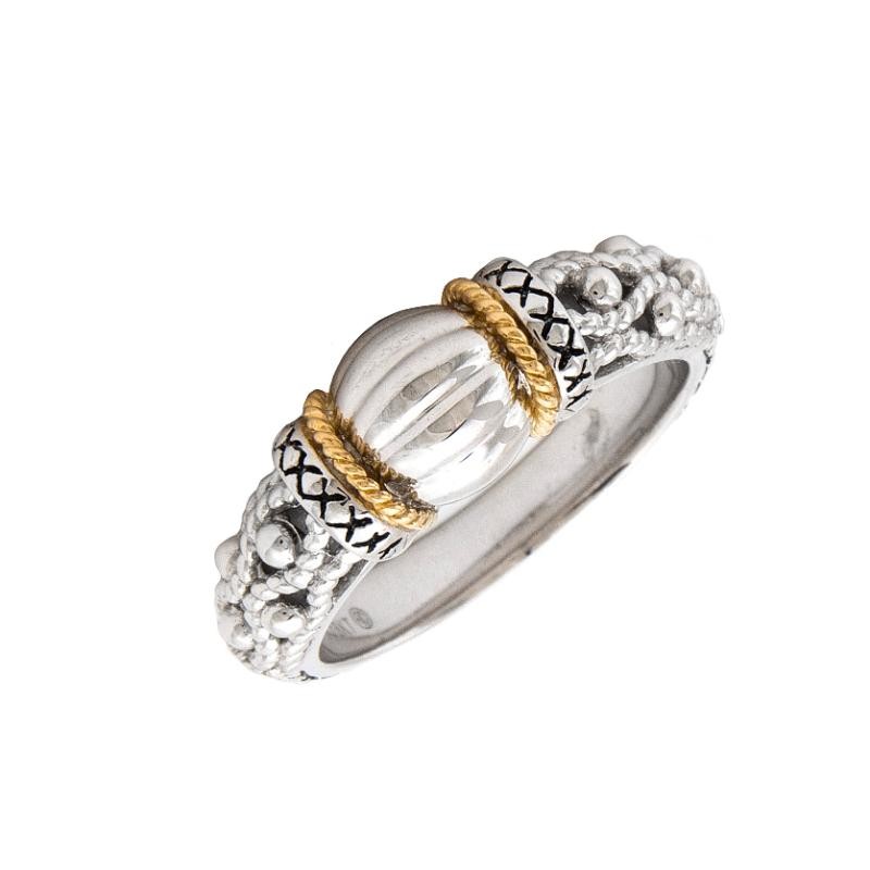18K/Silver Ring