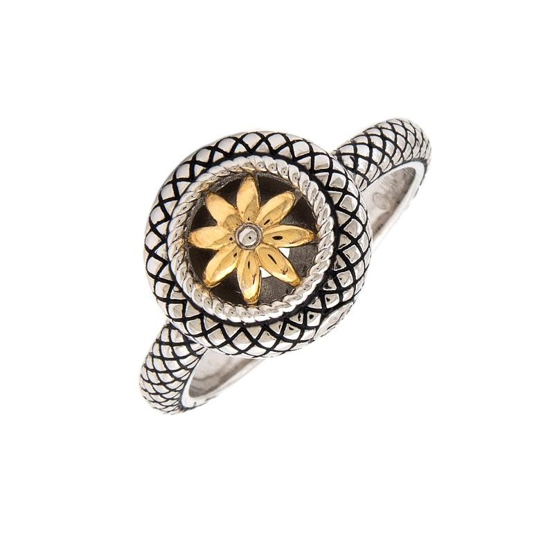 18K/Silver Ring