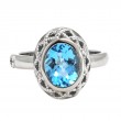 Silver Blue Topaz Ring
