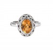 Silver Citrine Ring