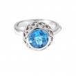 Silver Blue Topaz Ring