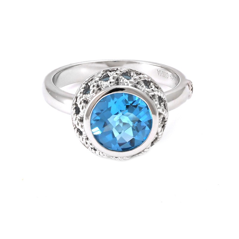 Silver Blue Topaz Ring