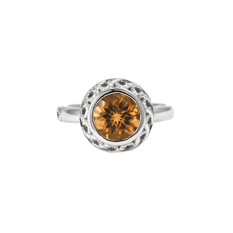Silver Citrine Ring