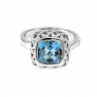 Silver Blue Topaz Ring