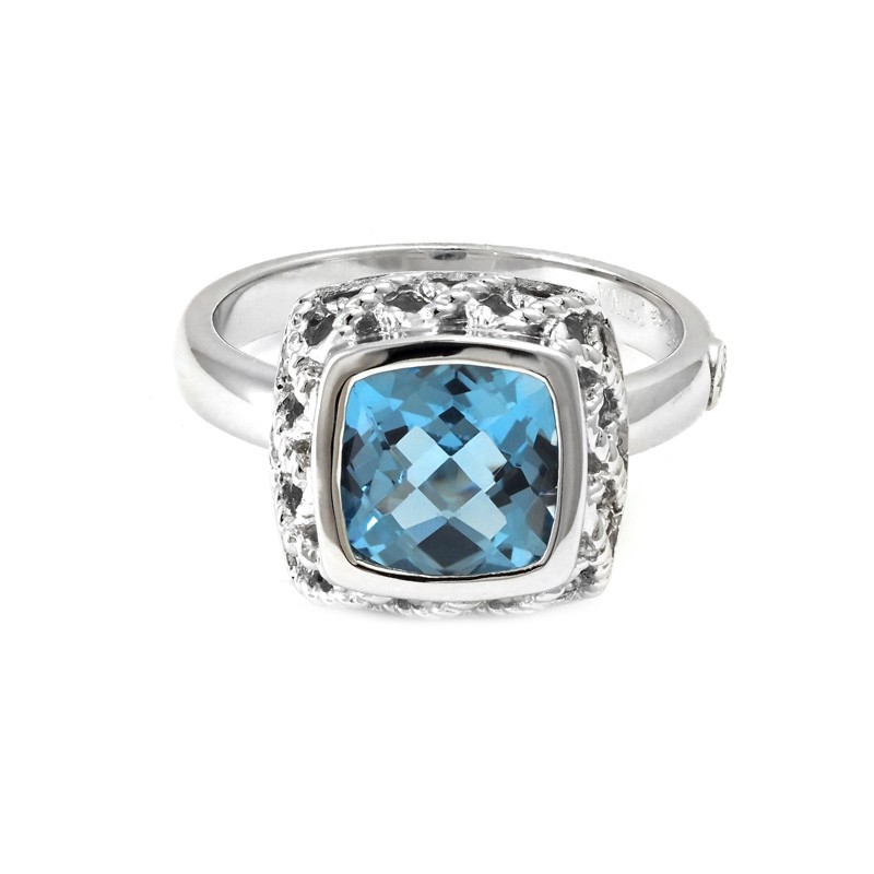 Silver Blue Topaz Ring