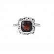 Silver Garnet Ring