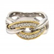 18K/Silver Diamond Ring