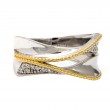 18K/Silver Diamond Ring