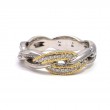18K/Silver Diamond Ring