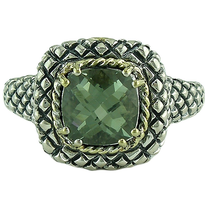 18K/Silv 8M Cush Ga Ring