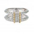 18K/Silver Diamond Ring
