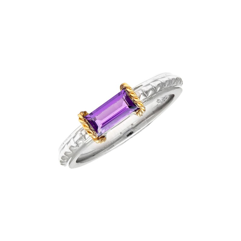 18K/Silver Amethyst Ring