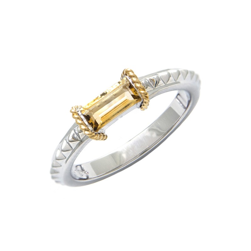 18K/Silver Citrine Ring