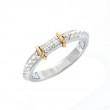 18K/Silver Diamond Ring