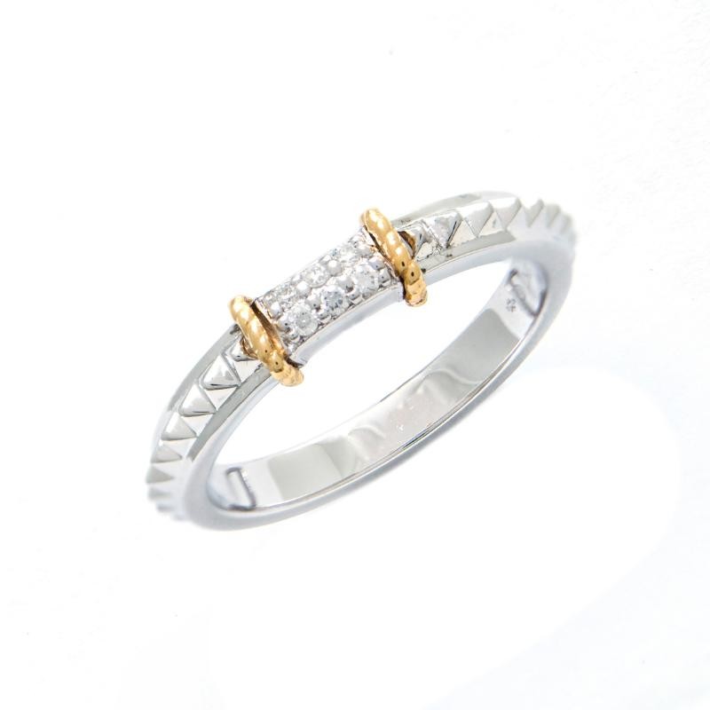 18K/Silver Diamond Ring