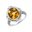 Silver Citrine Ring