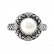 Silver Pearl/Diamond Ring