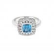 Silver Blue Topaz Ring