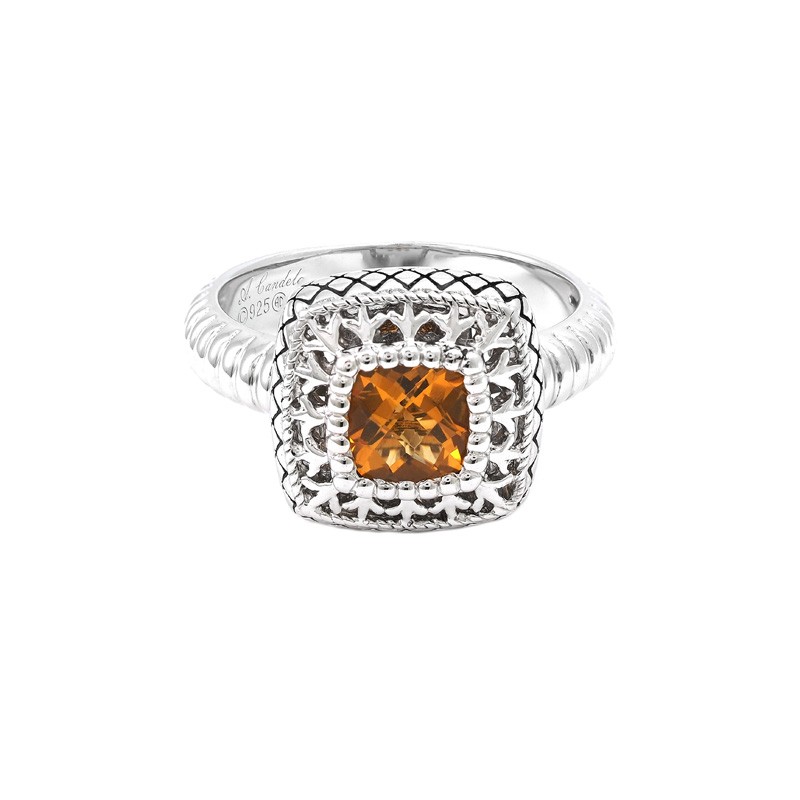 Silver Citrine Ring