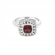 Silver Garnet Ring