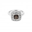 Silver Smoky Quartz Ring