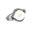 Silver Pearl/Diamond Ring