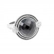 Silver Onxy/Diamond Ring