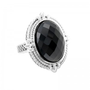 Silver Onyx Ring