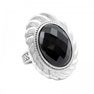 Silver Onyx Ring