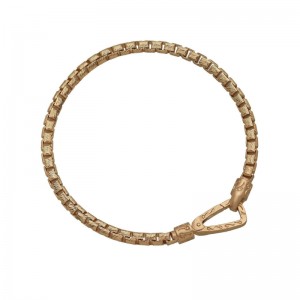 MARCO DAL MASO XL ULYSSES CARVED TUBOLAR AND 18K YELLOW GOLD PLATED SILVER MATTE FINISH AND POLISHED CLASP BRACELET