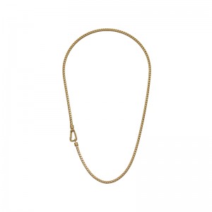MARCO DAL MASO 20.5" ULYSSES MESH NECKLACE SILVER 18K YELLOW GOLD PLATED MATTE CHAIN AND CLASP