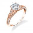 Round Cut Antique Engagement Ring - Livia
