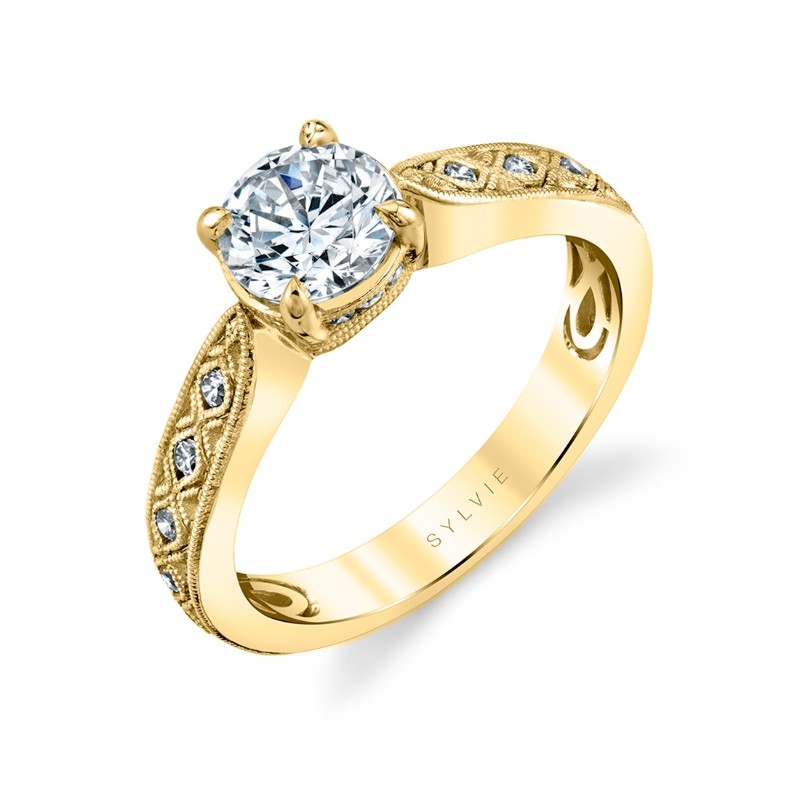 Antique Style Engagement Ring Setting - Vondelle