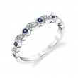 BLUE SAPPHIRE GEMSTONE WEDDING BAND - ABIGA&Ebreve;LLE